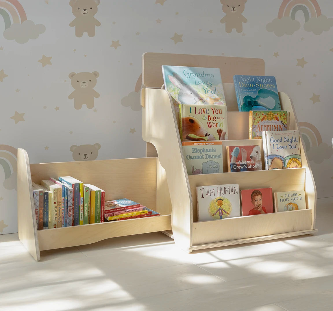 Montessori Bookshelf- Front-Facing Bookshelf with Extra Storage
