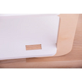 Load image into Gallery viewer, Detail of a wooden dowel, highlighting the precision craftsmanship and seamless integration of white and natural wood for a clean, modern look in children's bedroom decor