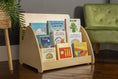 Load image into Gallery viewer, small montessori bookshelf with extra storage
