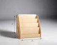 Load image into Gallery viewer, measurements of the Bookshelf , the height is 24 inch, length is 24 inch and width is 19 inch