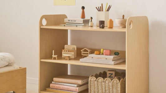 How to Paint Toddler Bookshelves in Calm Montessori Colors