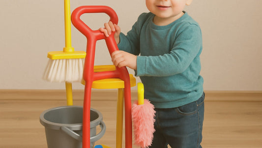 How to Set Up a Montessori Cleaning Cart for Toddlers