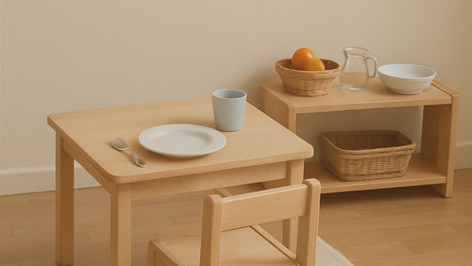 How to Set Up a Montessori Weaning Table for Self-Feeding