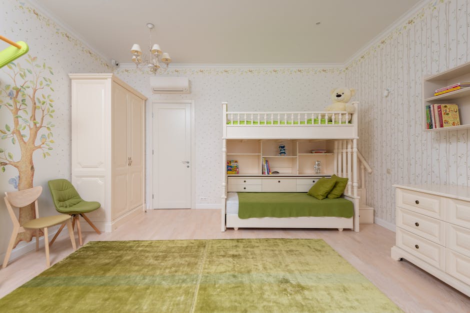 a montessory bedroom very calming and clean