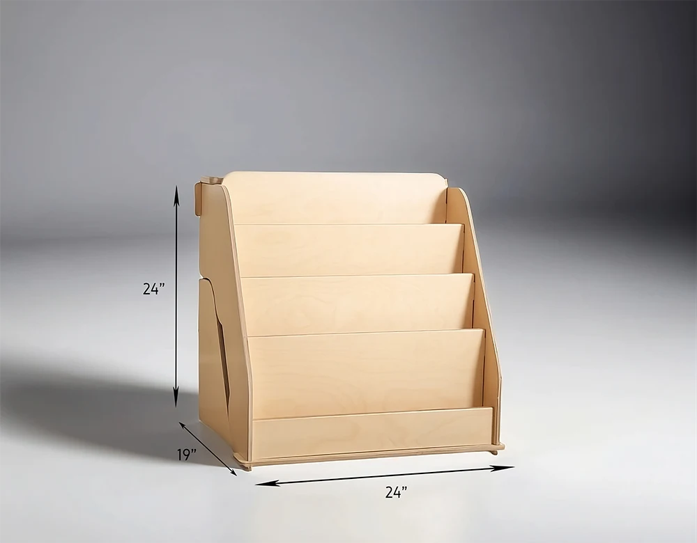 measurements of the Bookshelf , the height is 24 inch, length is 24 inch and width is 19 inch