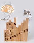 Load image into Gallery viewer, Montessori Wooden Number Blocks and Flashcards- Reach & Count
