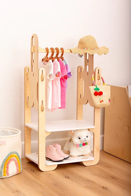 montessori wooden shelf with wooden handle, very cute