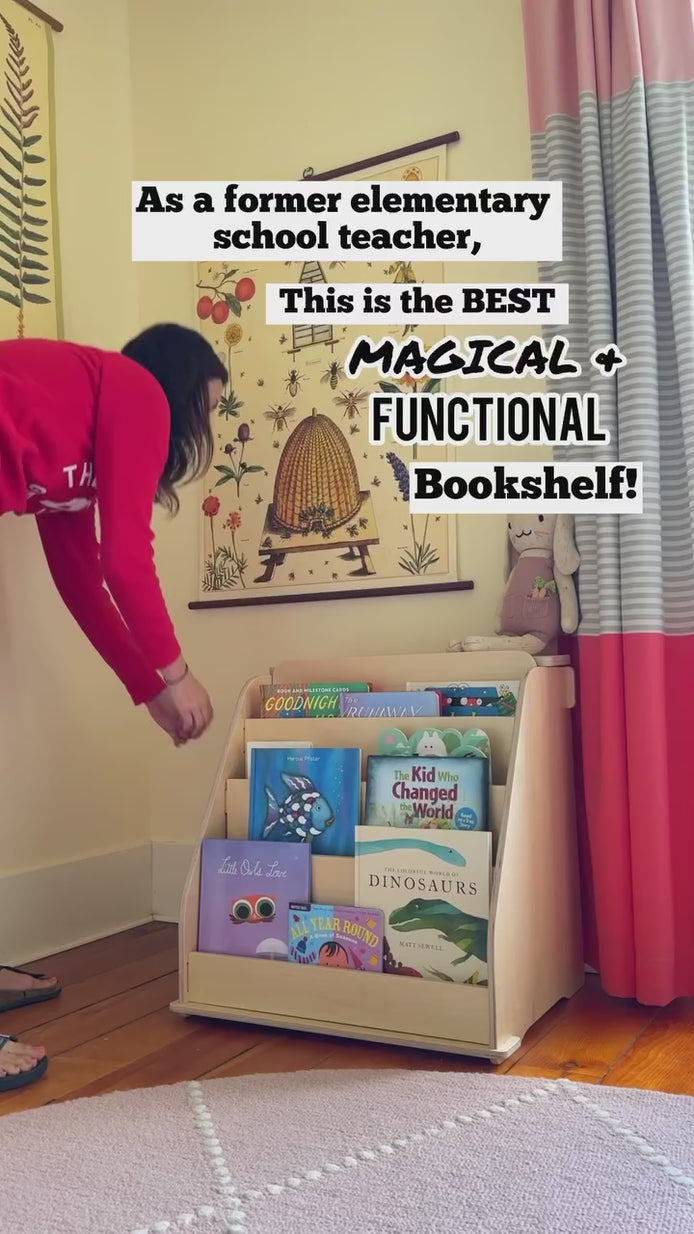 former elementary school teacher talks about dannico's montessori bookshelf